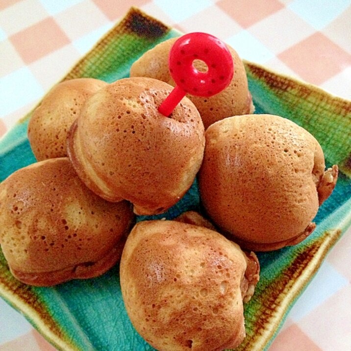 たこ焼き器で！カフェオレベビーカステラ♡